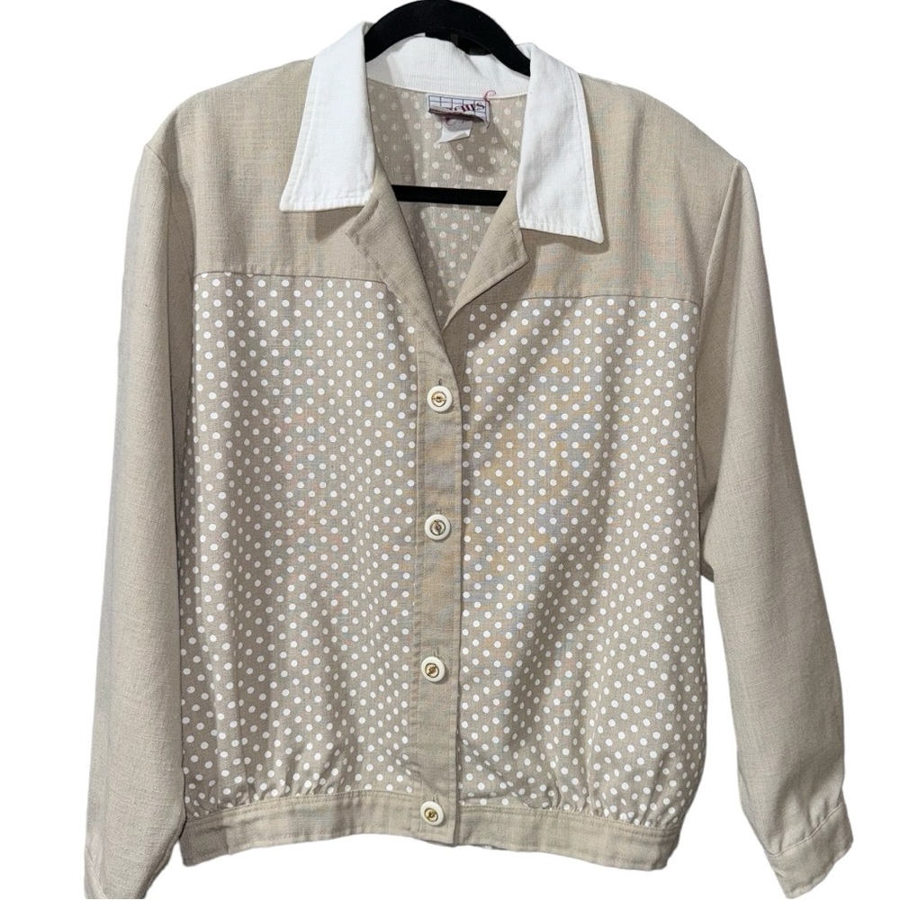 MATCHES DESIGN IN CALIFORNIA Vintage 80s Jacket Women's Size 14 Polka Dot